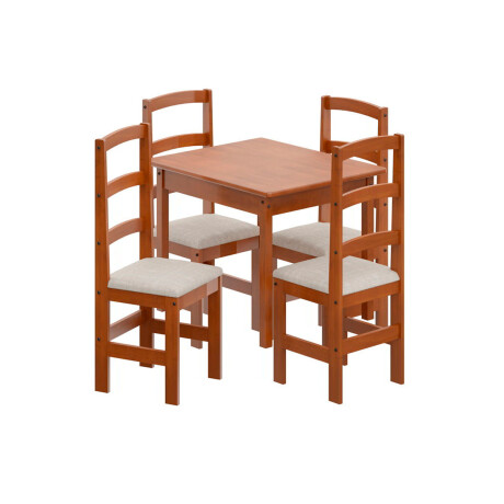 Juego De Comedor 4 Sillas Patricia Línea Castaño Sm-gb Juego De Comedor 4 Sillas Patricia Línea Castaño Sm-gb