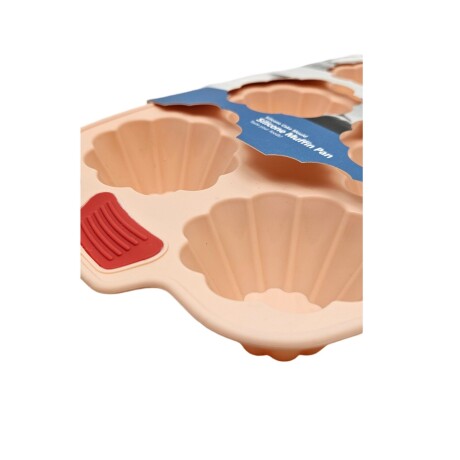 Molde de Silicona Para antiadherente 6 Muffin Repostería Salmón