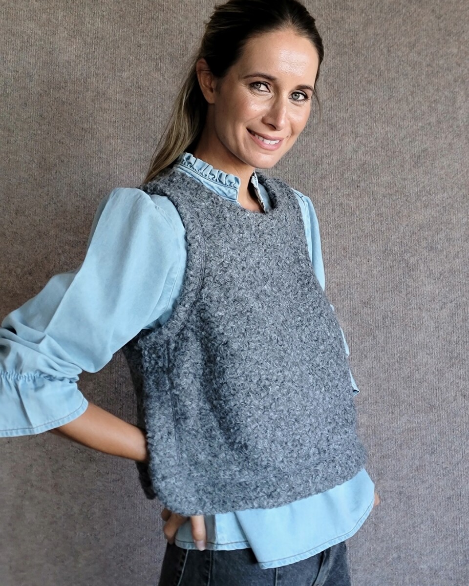 Chaleco Cadaqués - Buclé Gris 