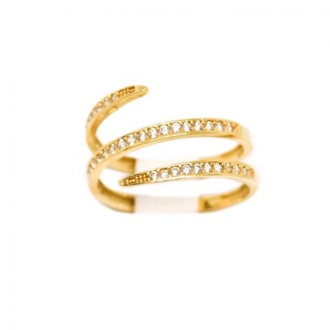 Anillo en Oro 18 Kilates y Zirconias Anillo en Oro 18 Kilates y Zirconias