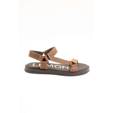 Sandalias Regulables Cuero Chocolate