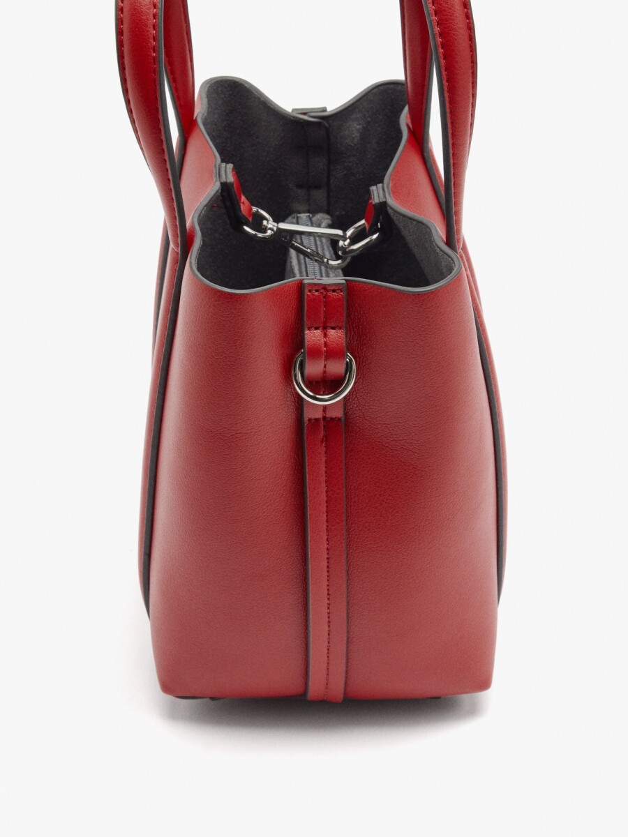 Bolso Tote Con Bandolera S rojo
