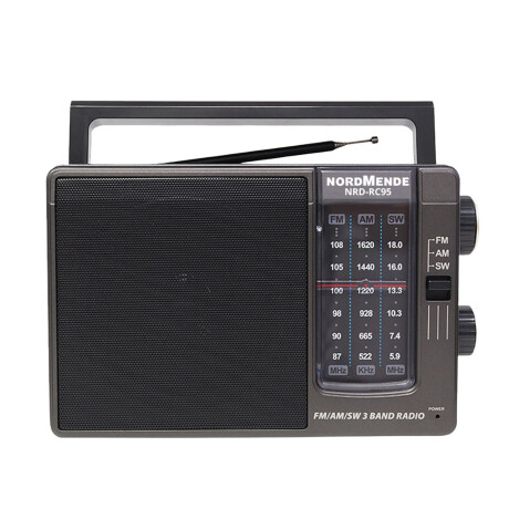 Radio Clásica Portátil Nordmende AM/FM/SW Recargable USB Negro