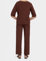 Pantalón De Punto Cintura Elástica marron