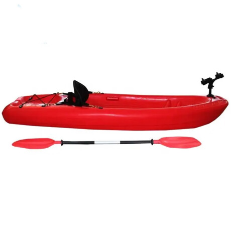 Bote Kayak Piraña Coast Good Boy Infantil + Remo + Porta Caña Rojo