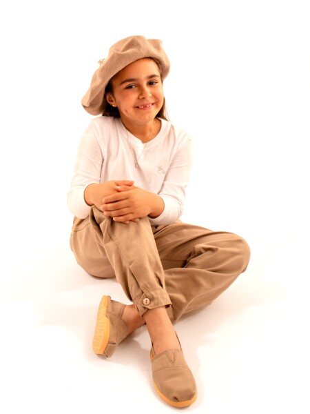 Boina hilo Bagual de niño Beige