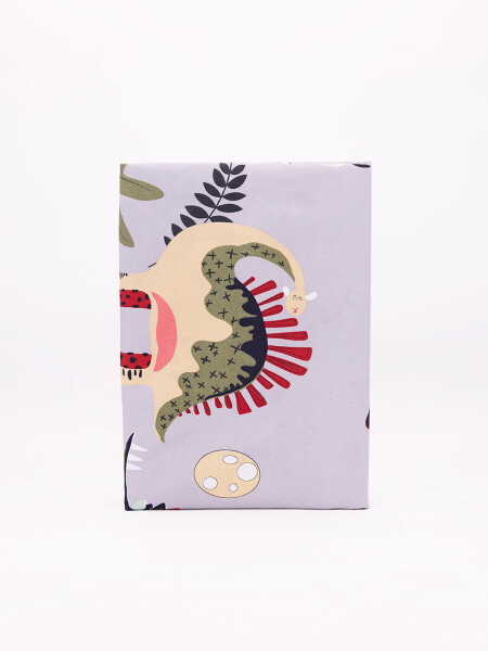 SABANAS JUEGO 1 PZA PRINT GRIS (V)