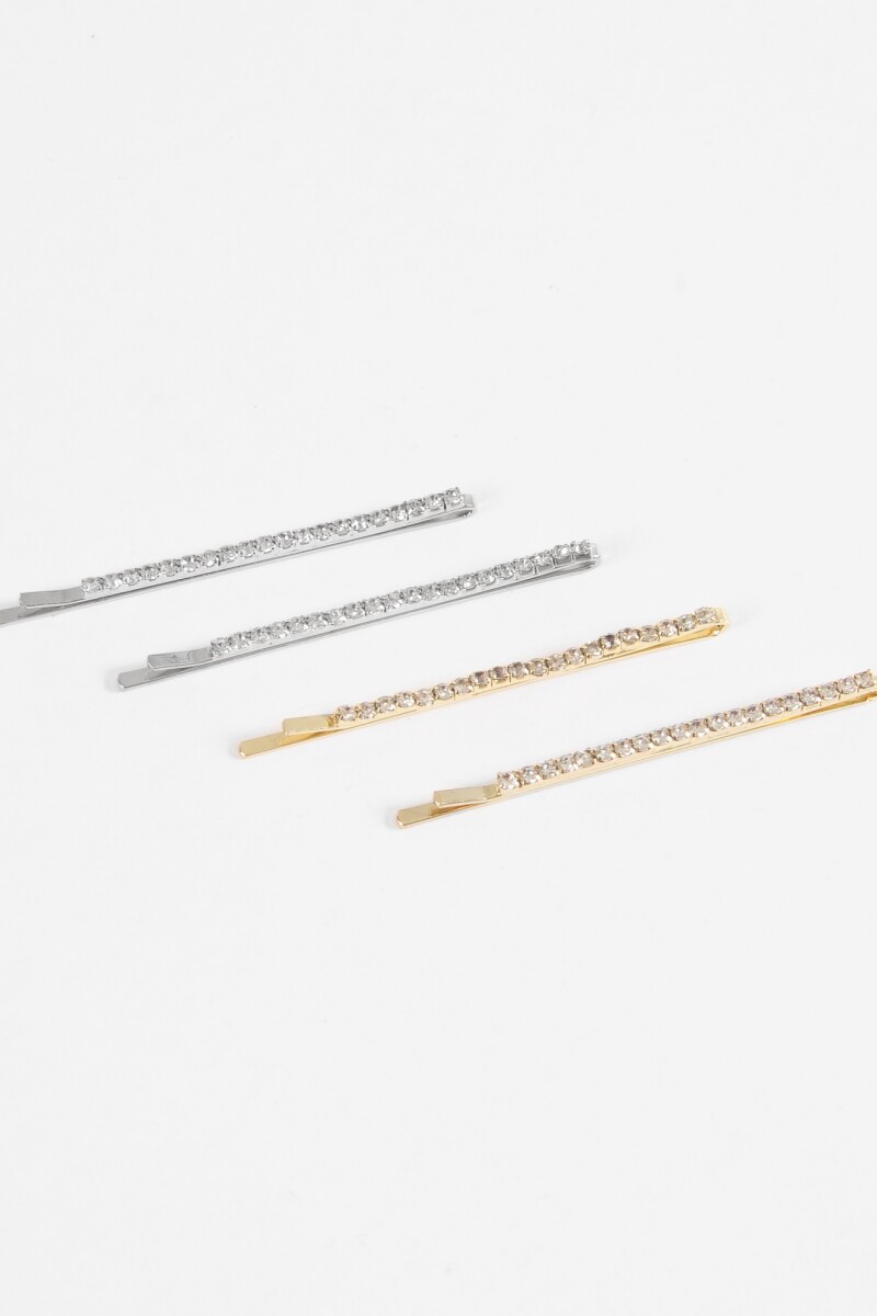 Set de horquillas strass multicolor