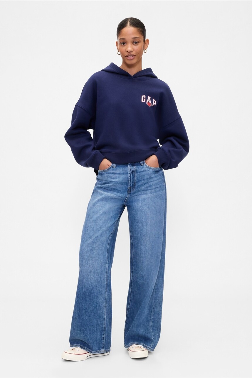 Canguro Logo Gap Mujer Navy Uniform