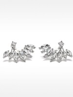 Pendientes Cortos Brillantes plateado