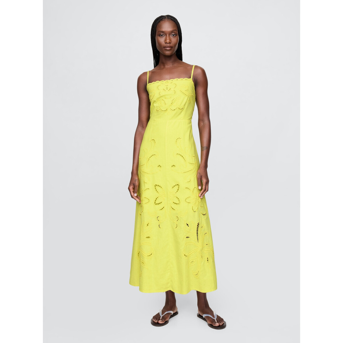 SL EMBR MAXI DRESS - LIMEADE 13-0645 TCX 