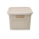 Set x2 Caja simil rattan 2,5 Lts (23x15,5x11cm) BEIGE