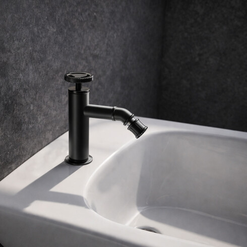 Monocomando Para Bidet Sin Transf. Industrial Negro Mate Incl Valvula GAMAS DE NEGRO