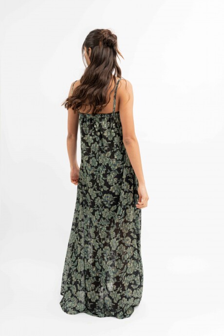 Vestido Filomena Verde Flores