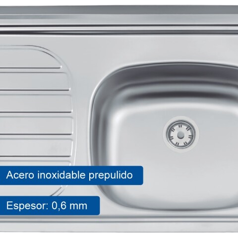 Pileta Mesada Derecha Fregaderos de sobreponer Tramontina Filo 40 FX DX 120x50 cm 93425/500 Pileta Mesada Derecha Fregaderos de sobreponer Tramontina Filo 40 FX DX 120x50 cm 93425/500