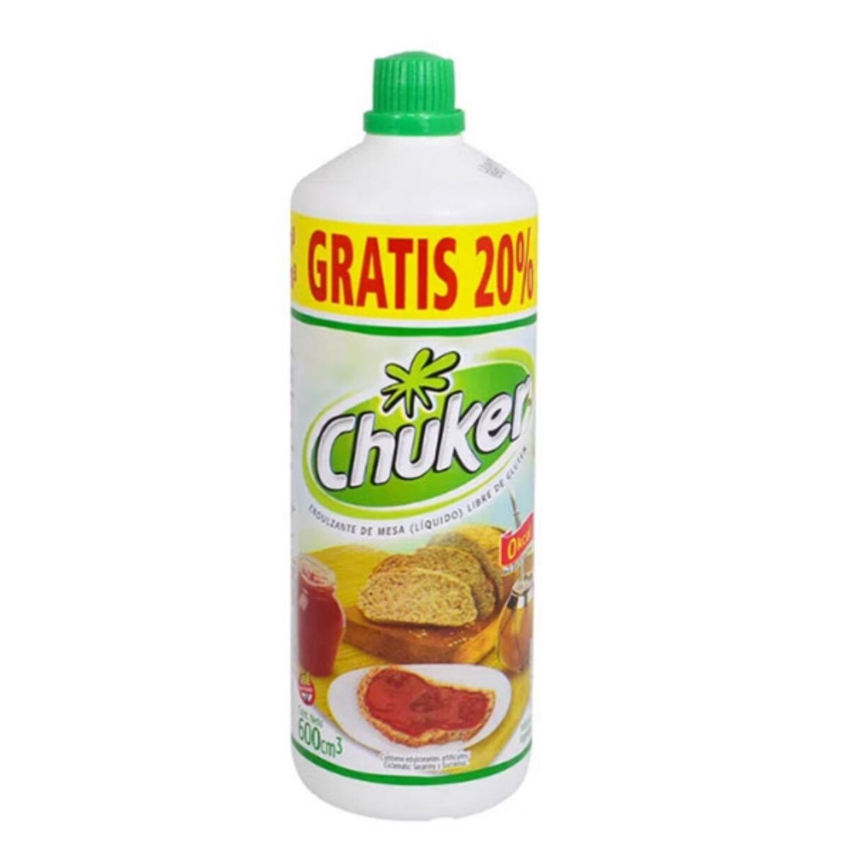 Endulzante Chuker Líquido 600 cc Gratis 20% 