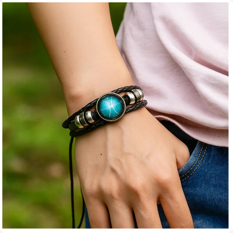 Pulsera De Signo del Zodiaco Acuario Pulsera De Signo del Zodiaco Acuario