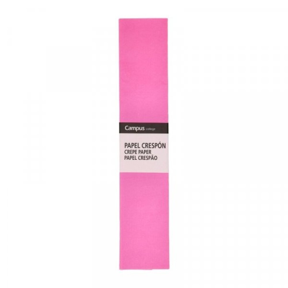 Papel Crepé Campus Rosado 50Cm x2M 20 Grs #Papel Crepé Campus Rosado 50Cm X 2M 20 Grs