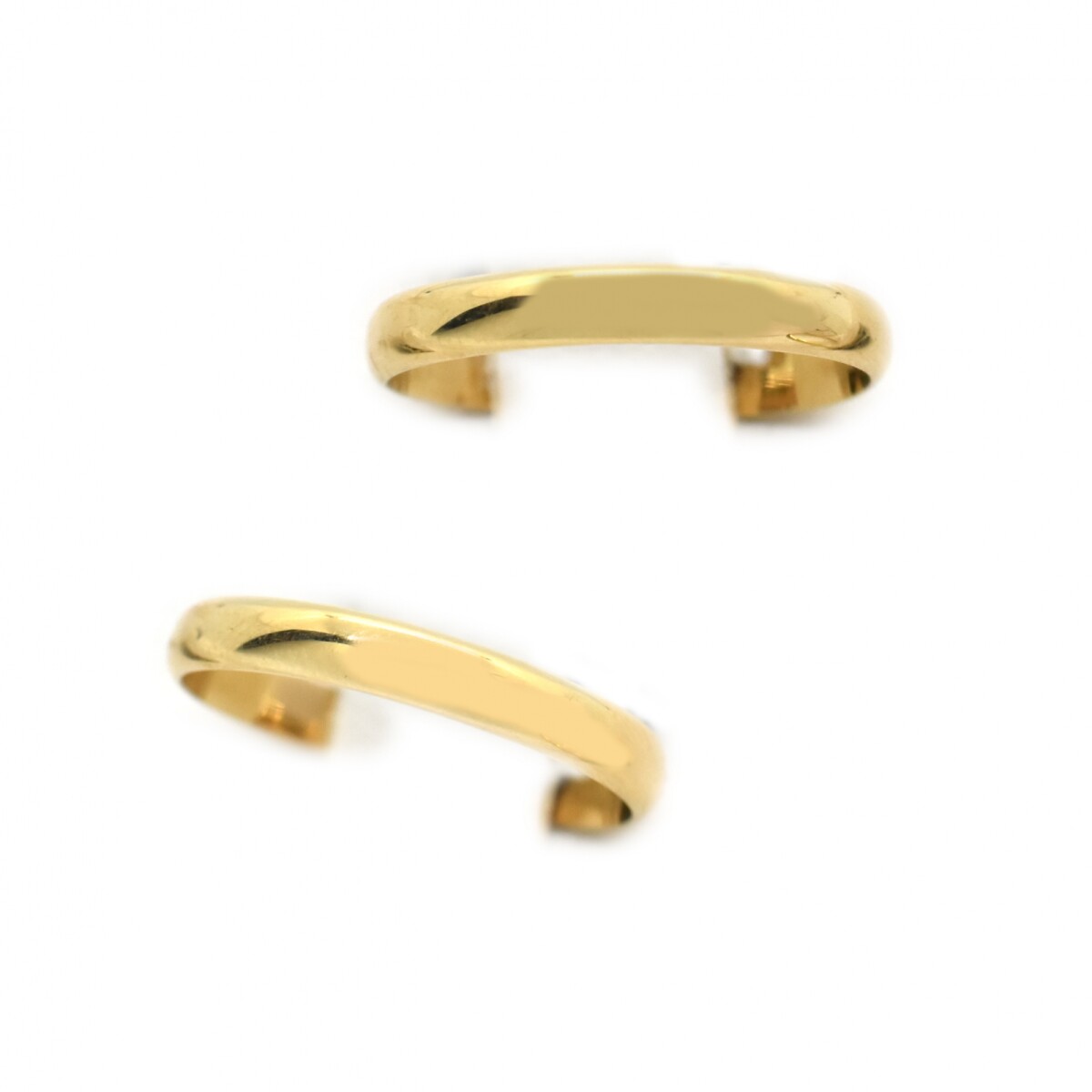 Par de Alianzas y Cintillo en Oro 18 Kilates Rojo 2.5mm Fino 