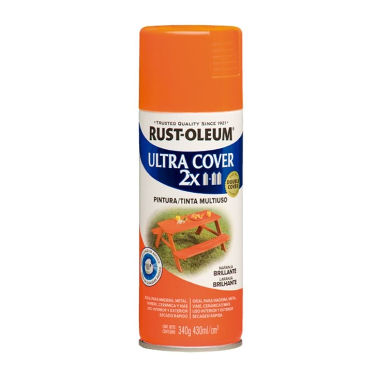 AEROSOL RUST OLEUM ULTRA COVER 2X 340gr. - NARANJA 