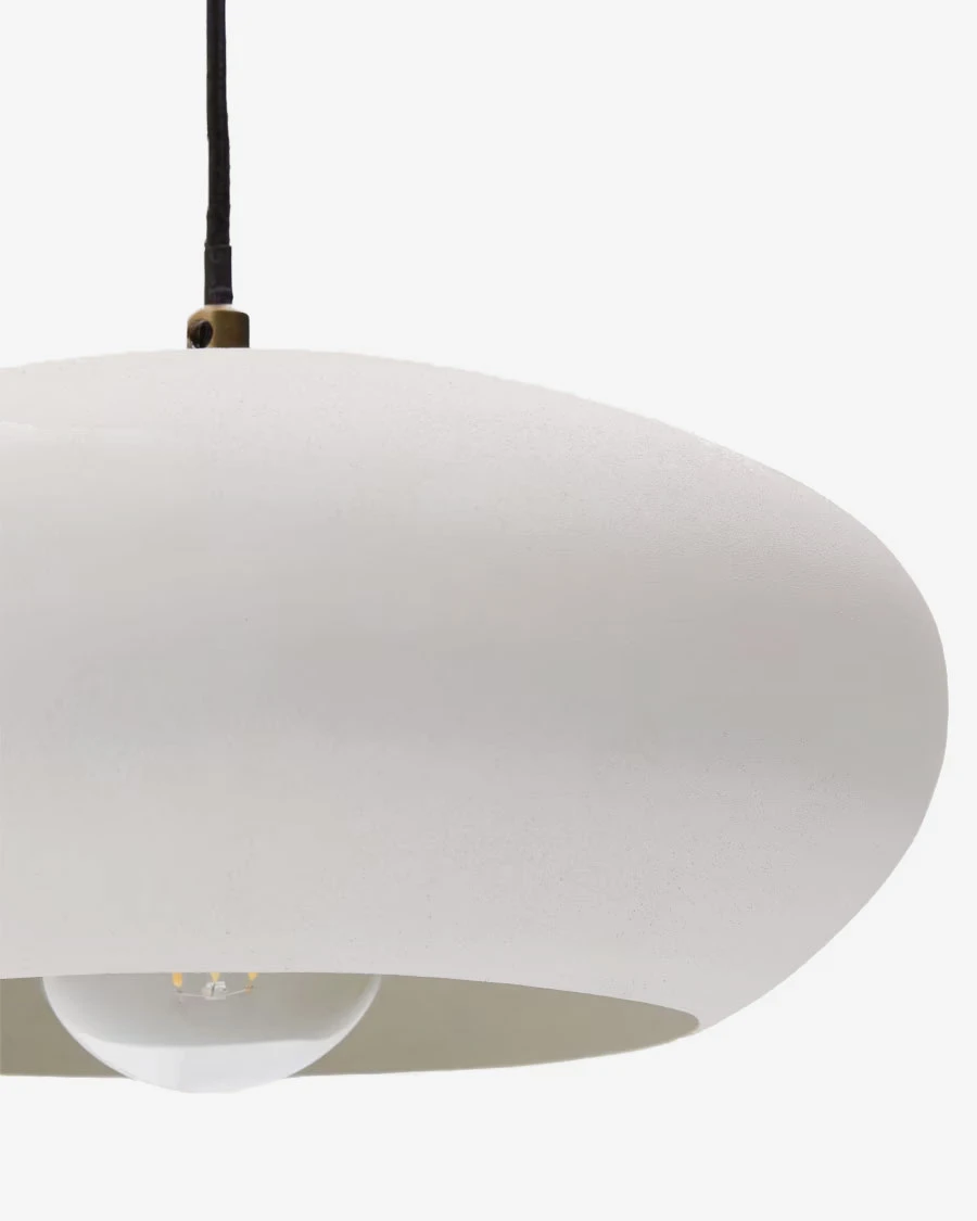 Lámpara de techo Inda de metal con acabado blanco Ø 30 cm