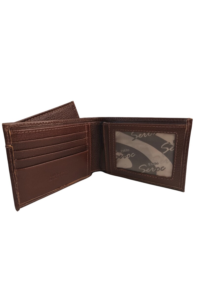 Billetera - Cuero Genuino con Tarjetero Extraíble Marrón
