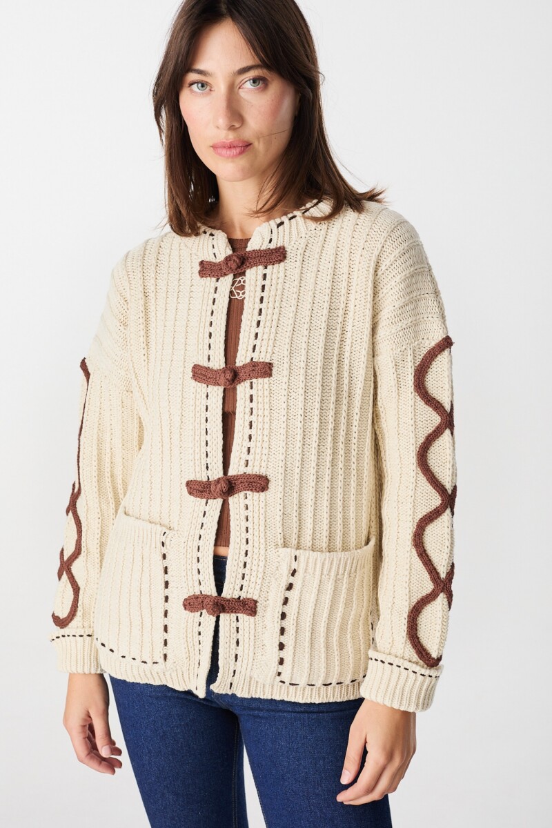 Cardigan Luisina Crudo