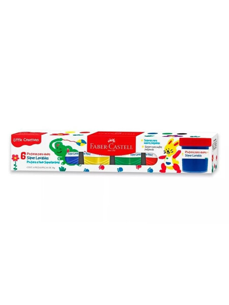 PINTURA PARA DEDOS X 6 MULTICOLOR