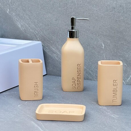 Set de Accesorios de Baño 4 Piezas en Resina Set de Accesorios de Baño 4 Piezas en Resina