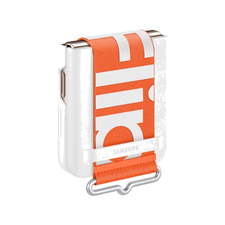 Funda Samsung Silicone Case con Correa para Galaxy Z Flip4 White