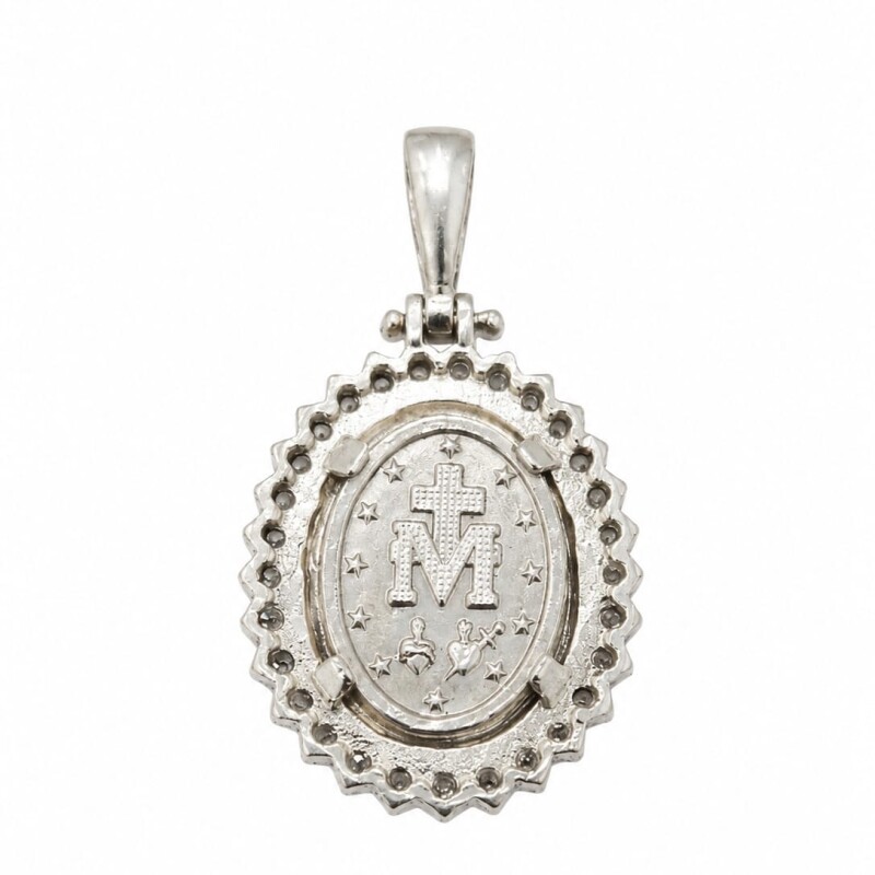 Medalla Virgen Milagrosa con zirconias Medalla Virgen Milagrosa con zirconias