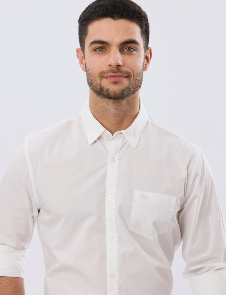 CAMISA LISA DE ALGODÓN Blanco