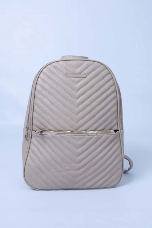 Mochila clásica capitoneada Beige