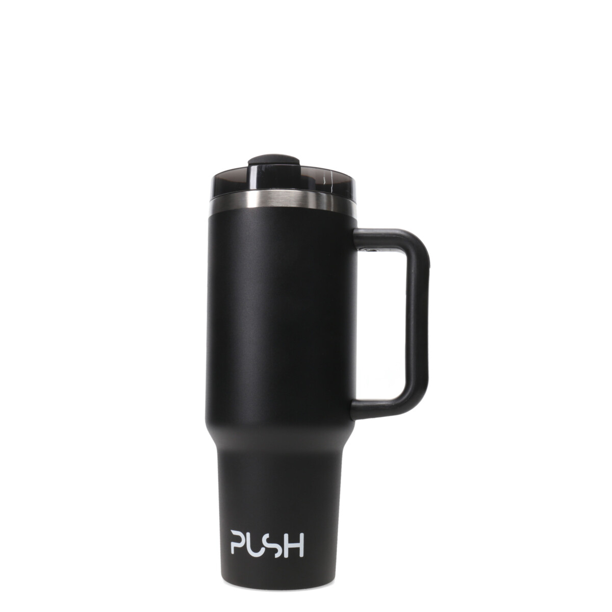 Botella Push Con Asa - Negro 