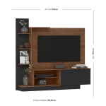 RACK - PANEL PARA TV DAKAR NEGRO