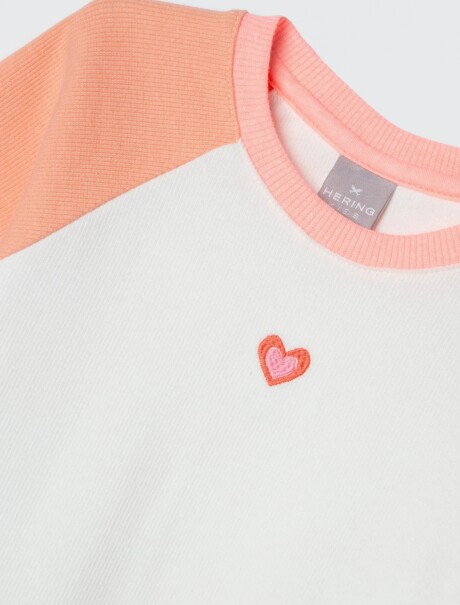 BLUSA INFANTIL EN TELA ACANALADA NARANJA