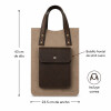 Matera Tipo Cartera con Bolsillo Simil Cuero Beige Y Chocolate
