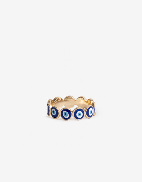 Anillos Chicos Color Azul Francia