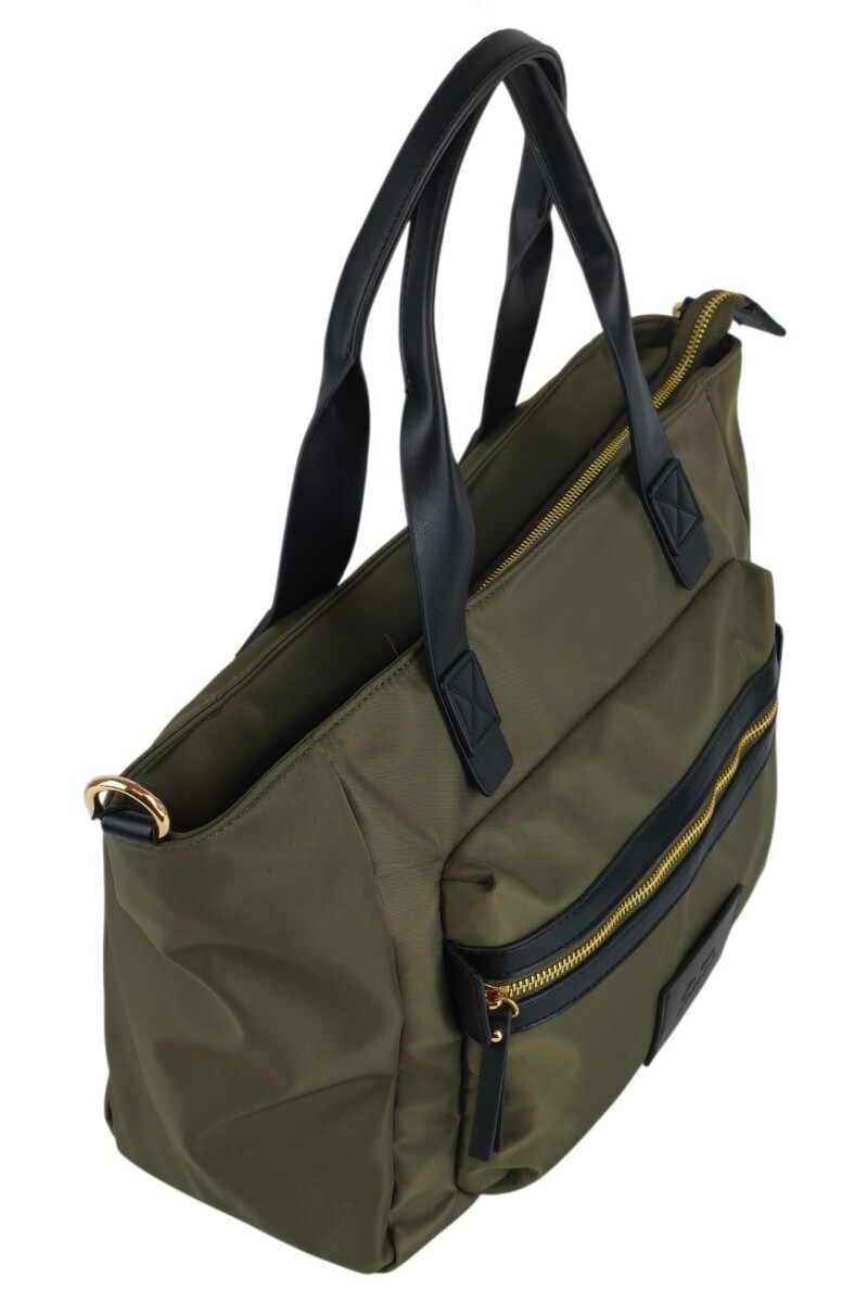 Cartera con bolsillo grande al frente verde