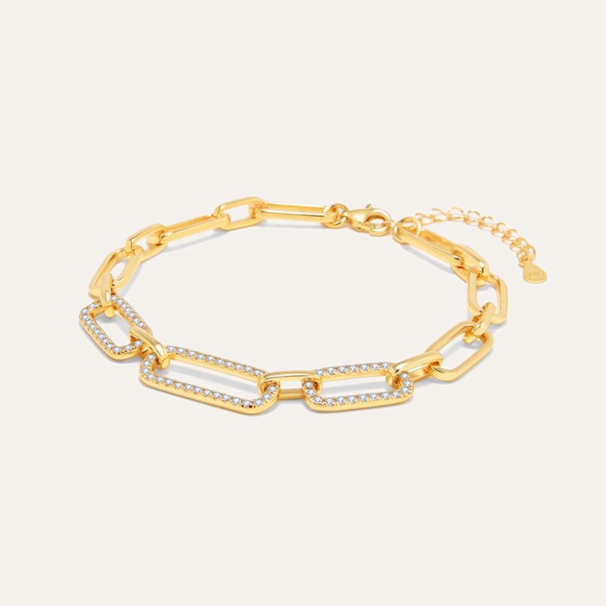 Pulsera Diamond Circonias - Plata y Baño de Oro 