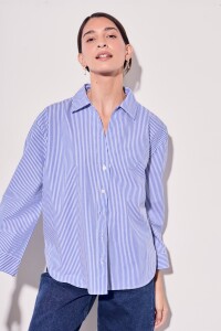 Camisa Rayas Azul