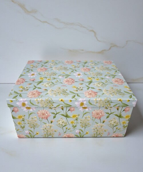 Caja rigida - flores - 26,5 x 34,5 x 15 Caja rigida - flores - 26,5 x 34,5 x 15