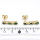 Caravanas En Oro 18K Con Brillantes Y Esmeraldas Caravanas En Oro 18K Con Brillantes Y Esmeraldas