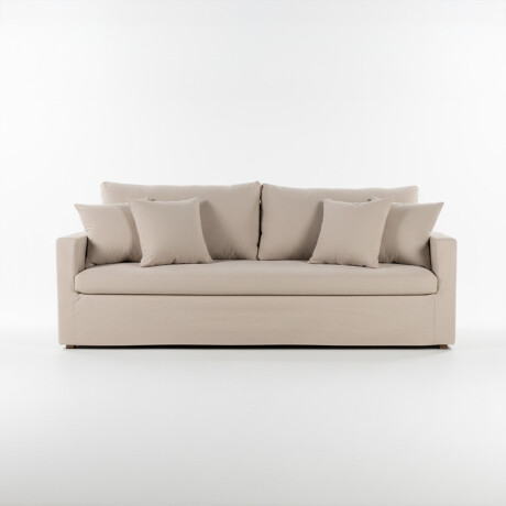 Sofá Summer con Funda - Tela Rústica - 3 cuerpos TD5263-1636 (Capuccino)