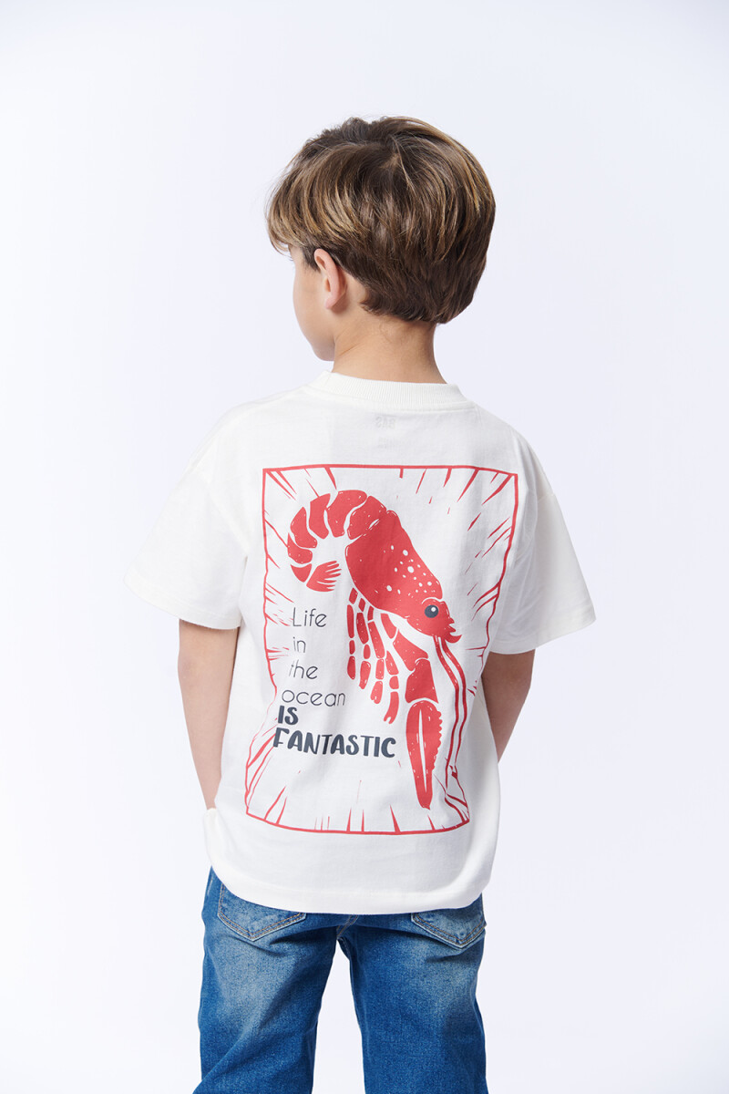 Remera Langosta Espalda Cruda