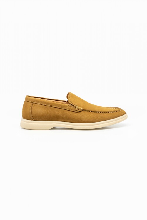Mocasín liso cuero Camell