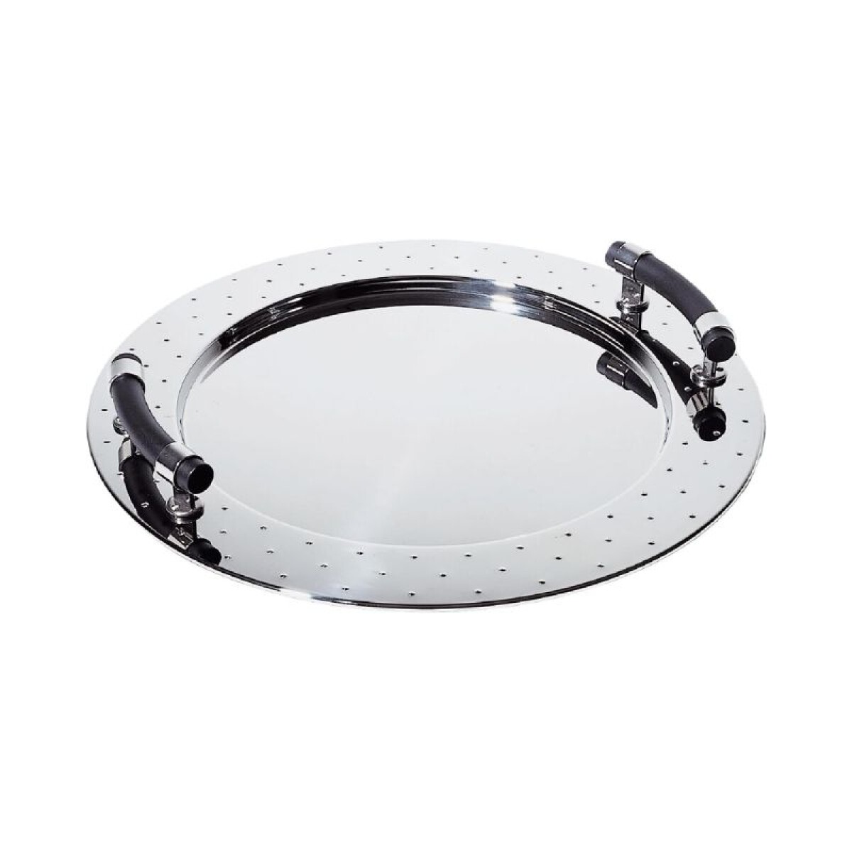 ALESSI BANDEJA MICHAEL GRAVES RED. 48CM INOX C/ ASAS NEGRAS 