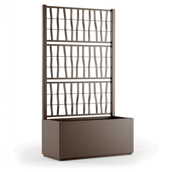FIORIERA ETHICA RETTANGOLARE 80 CM C/SPALLIERA TORTORA FIORIERA ETHICA RETTANGOLARE 80 CM C/SPALLIERA TORTORA