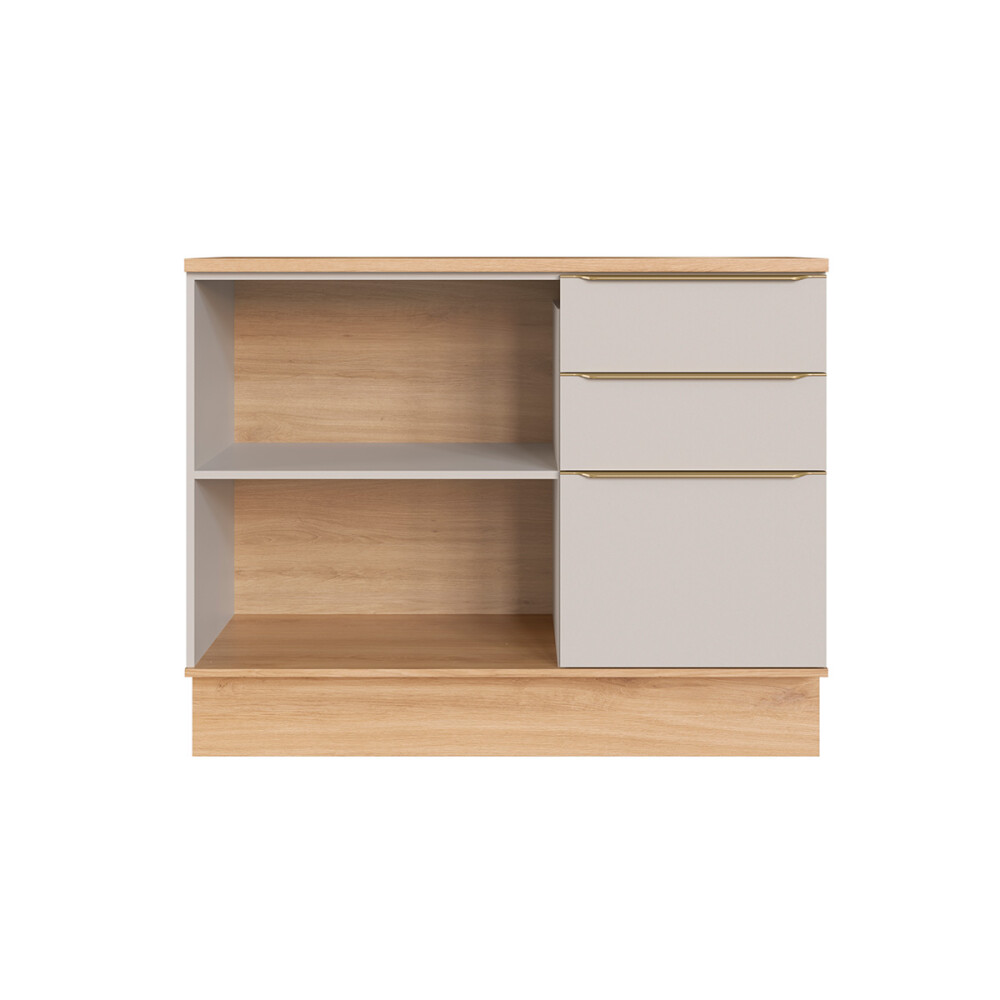 Bajo mesada Everest 1,20 m con 2 puertas y 3 cajones Color: Carvalho/Panna Bajo Mesada Everest 1,20 M Con 2 Puertas Y 3 Cajones Color: Carvalho/panna