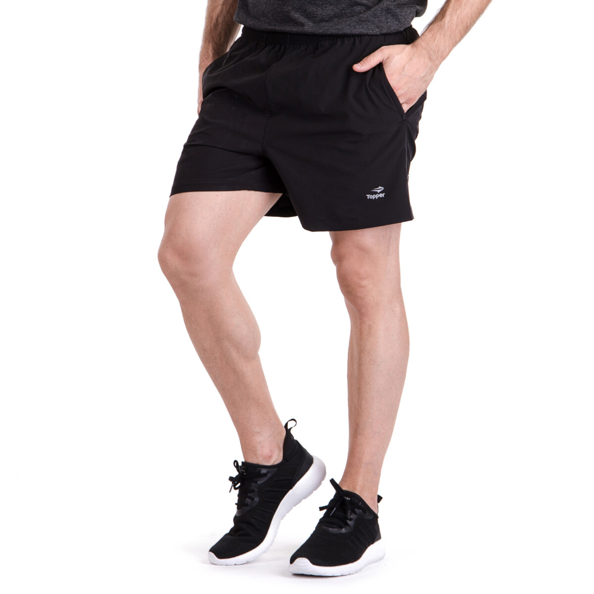 Short de Hombre Topper Running Zeal - Negro 